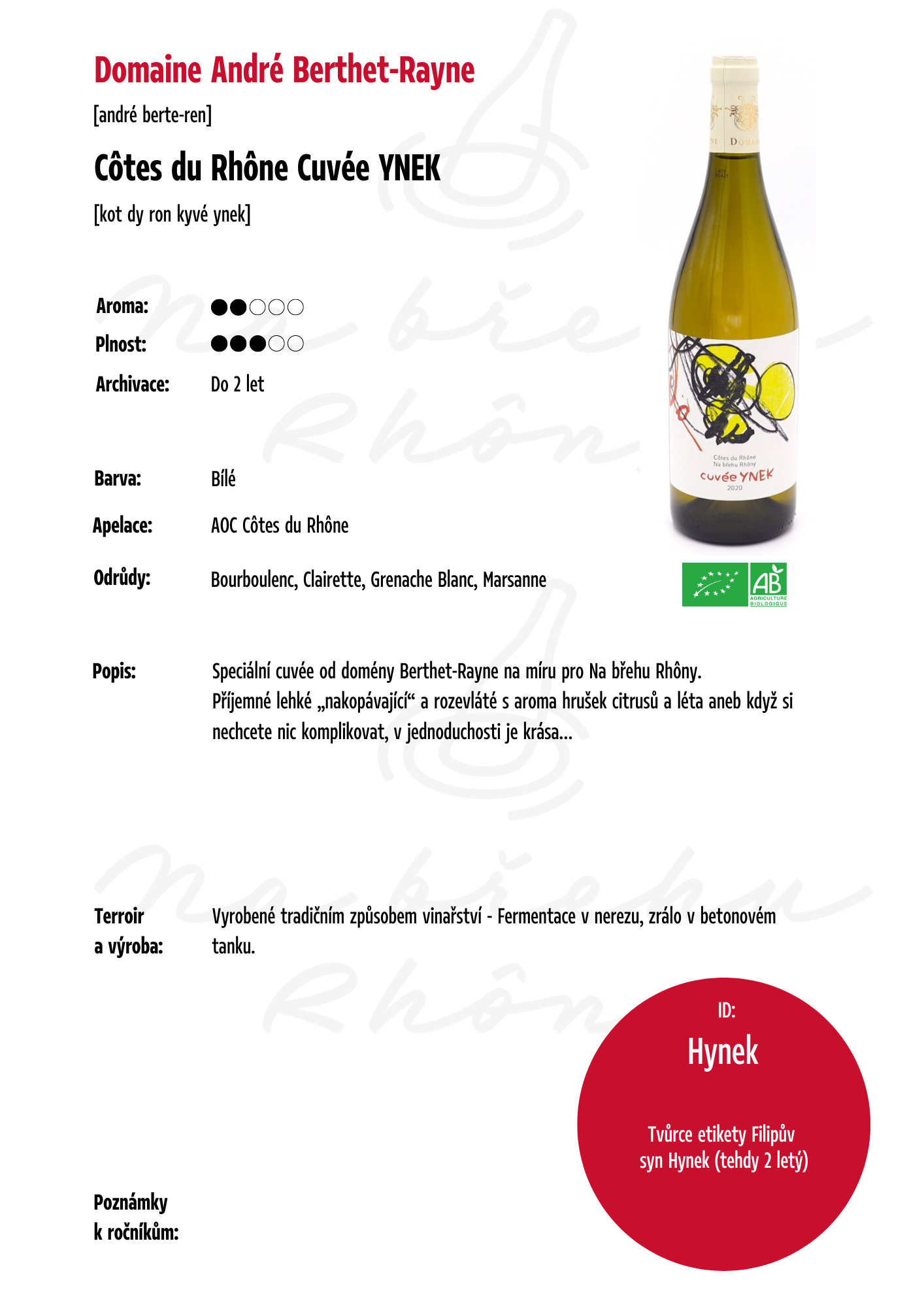 Berthet Rayne_CDR Cuvée YNEK